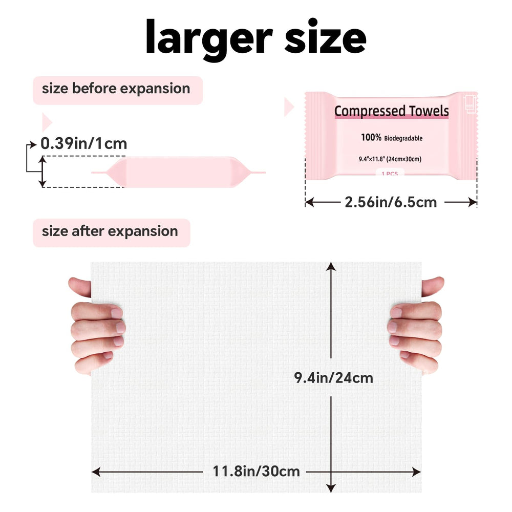 ICOTLE expanded towel flat lay demonstrating full 11.8×9.4 inch coverage