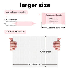 ICOTLE expanded towel flat lay demonstrating full 11.8×9.4 inch coverage