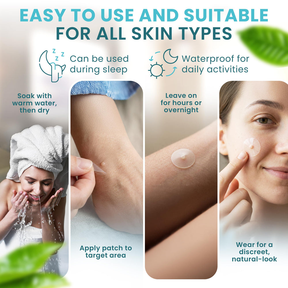 ICYVIBES transparent patch on skin showing low-profile, invisible benefit