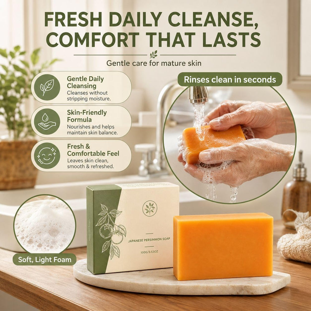 Identicalven persimmon extract ingredient shot showing natural cleansing