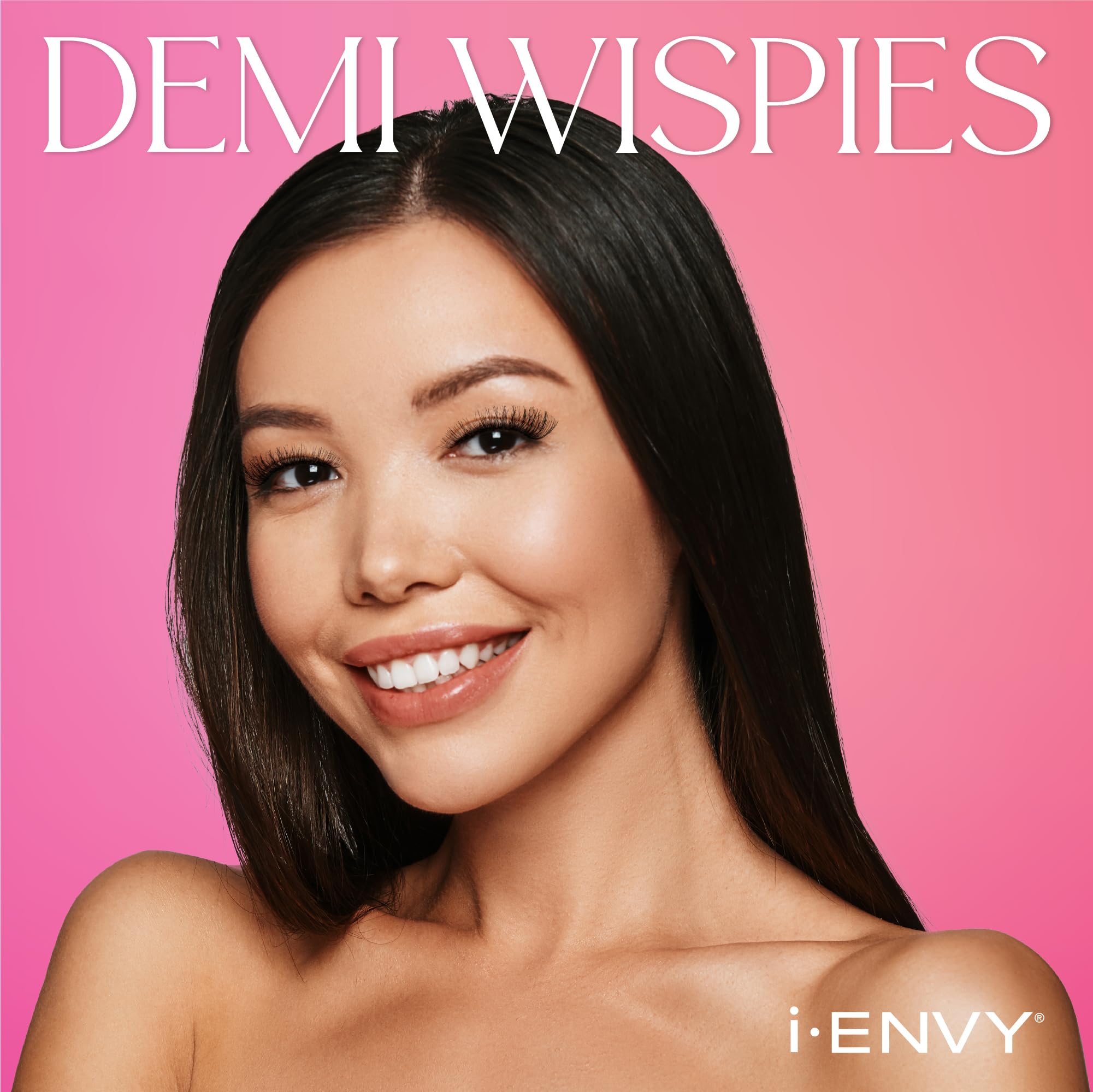 iENVY lashes applied on model eye creating natural volume and curl benefit