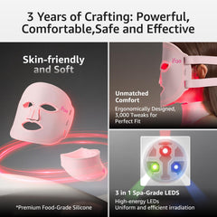 IFAE mask on model showing neck coverage and relaxed at-home use benefit