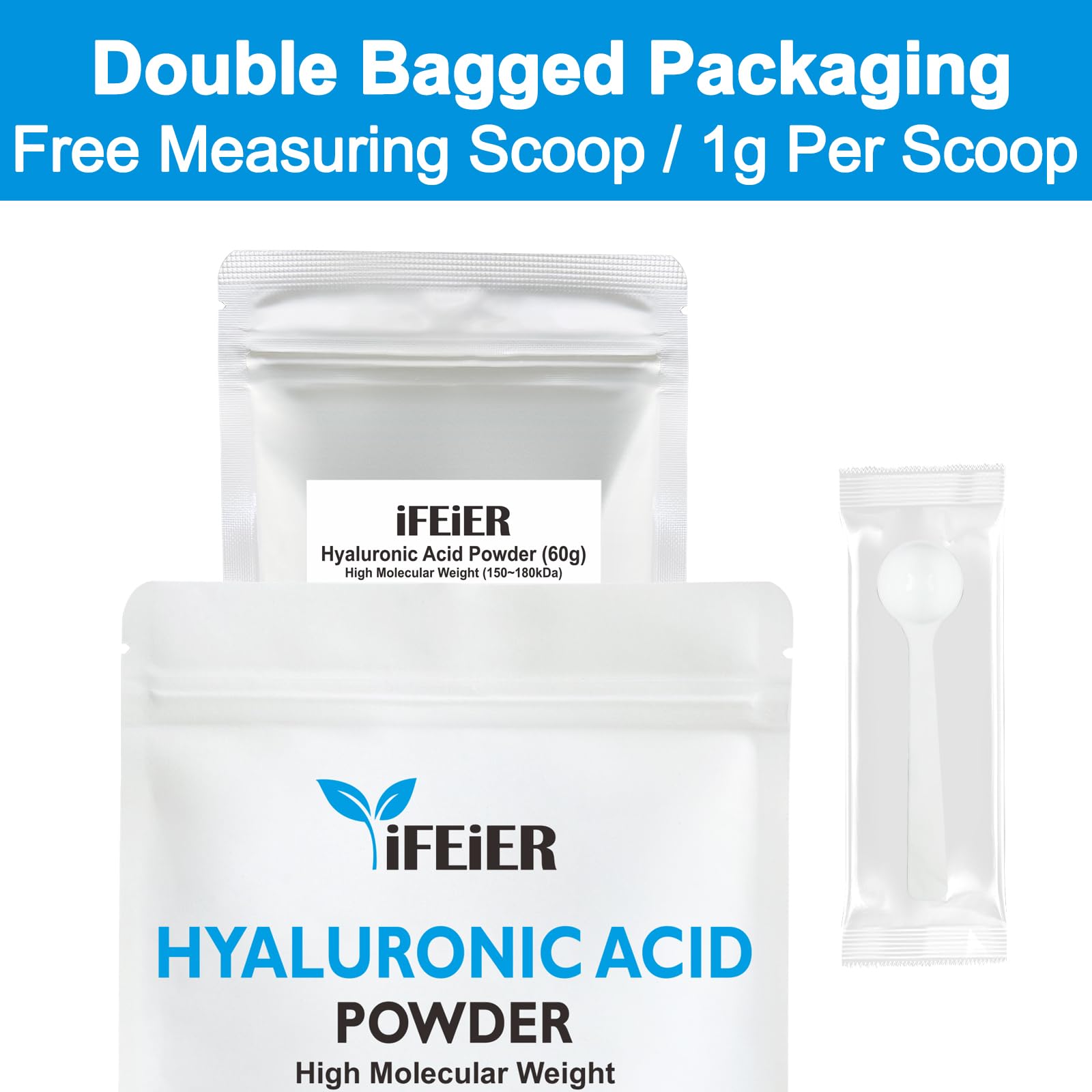 iFEiER powder close-up texture highlighting purity and easy mixing benefit