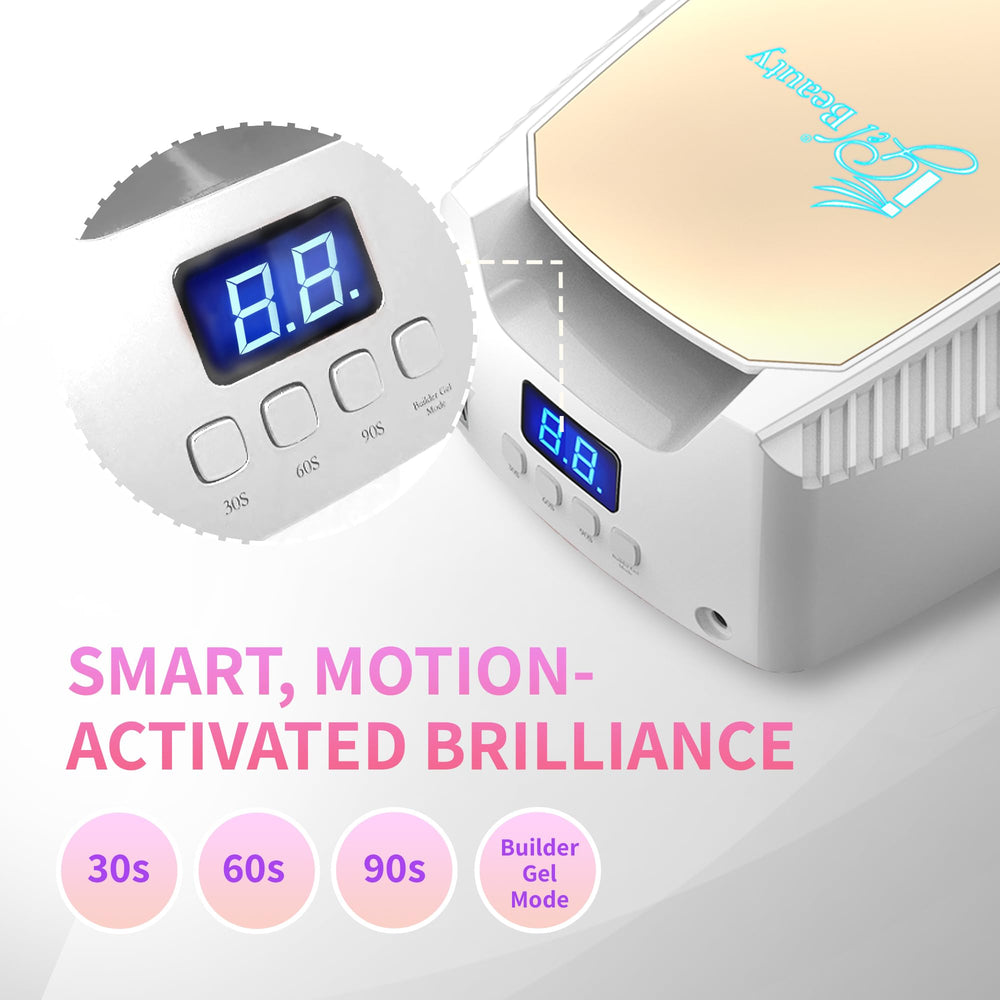 iGel Beauty lamp curing a full hand for consistent results