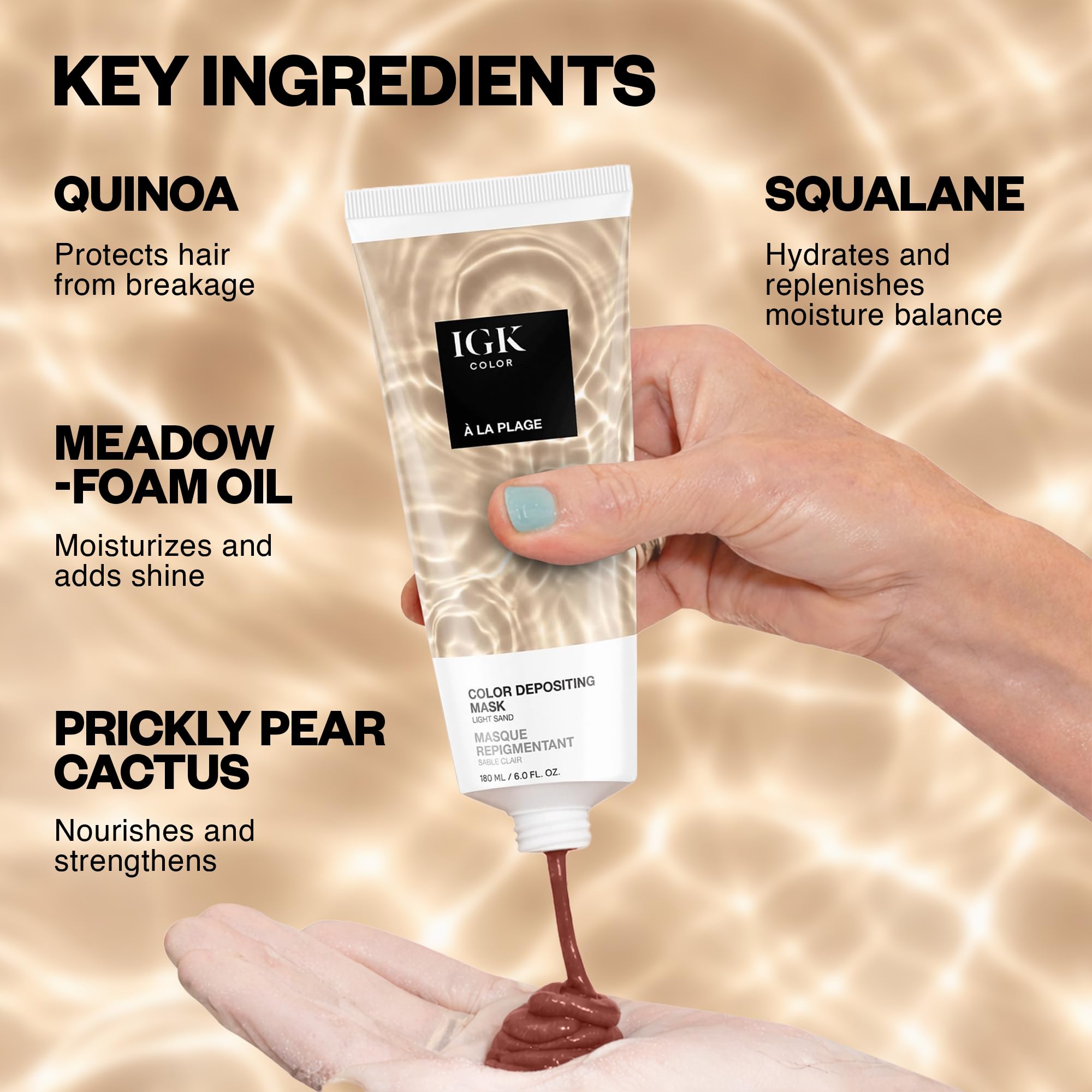 IGK stylist applying mask in salon illustrating professional-result benefit