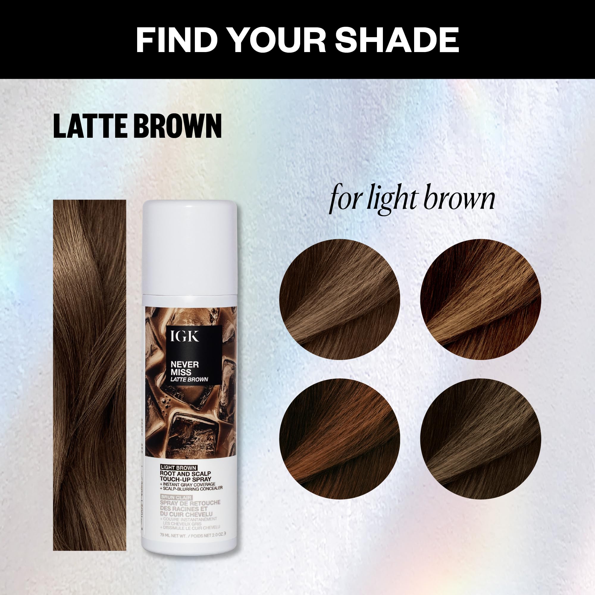 IGK applied to hair part line demonstrating natural-looking concealment benefit
