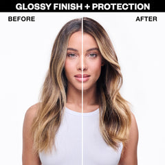 IGK before and after comparison showing enhanced color and shine