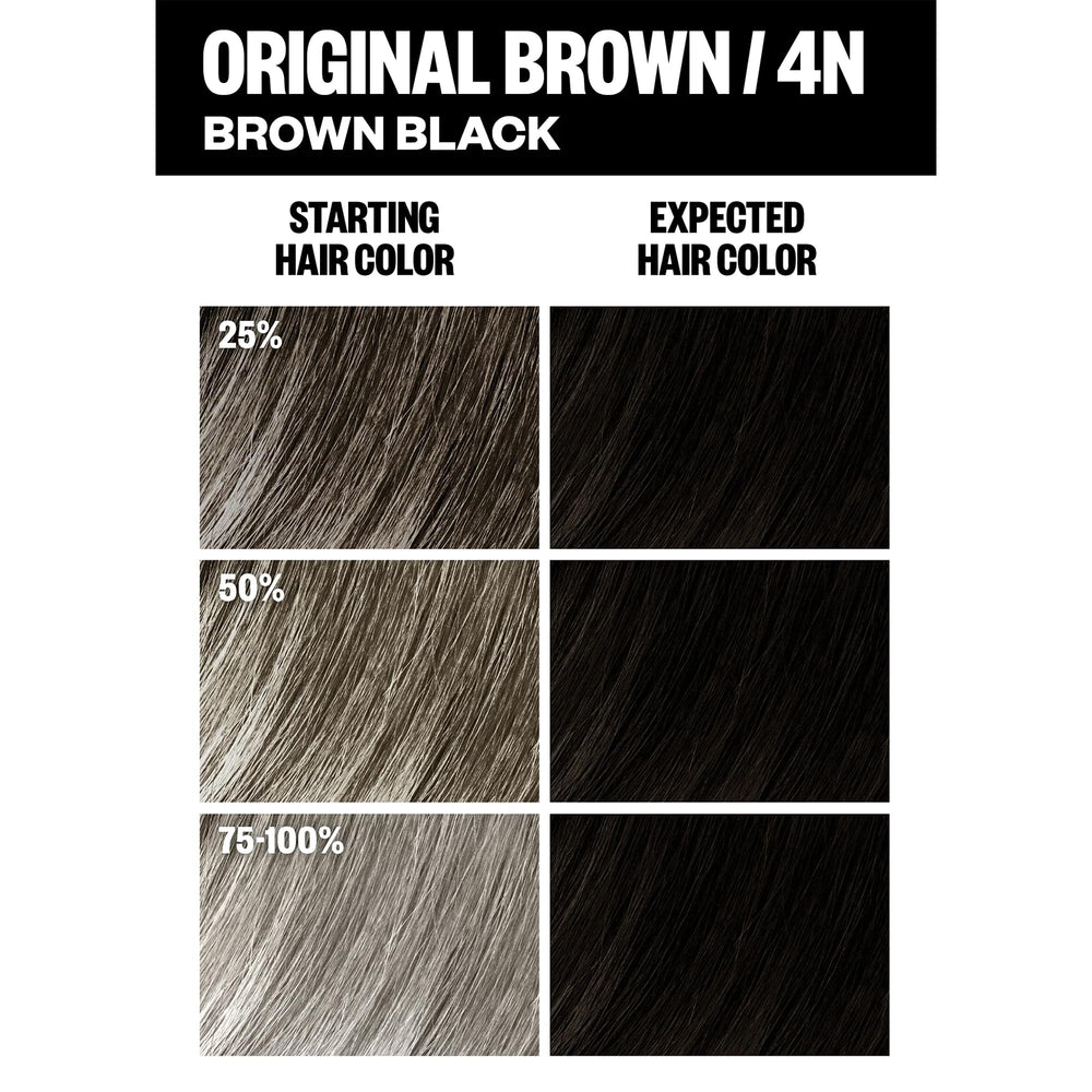 IGK before and after root touch-up photo showing blended gray coverage benefit