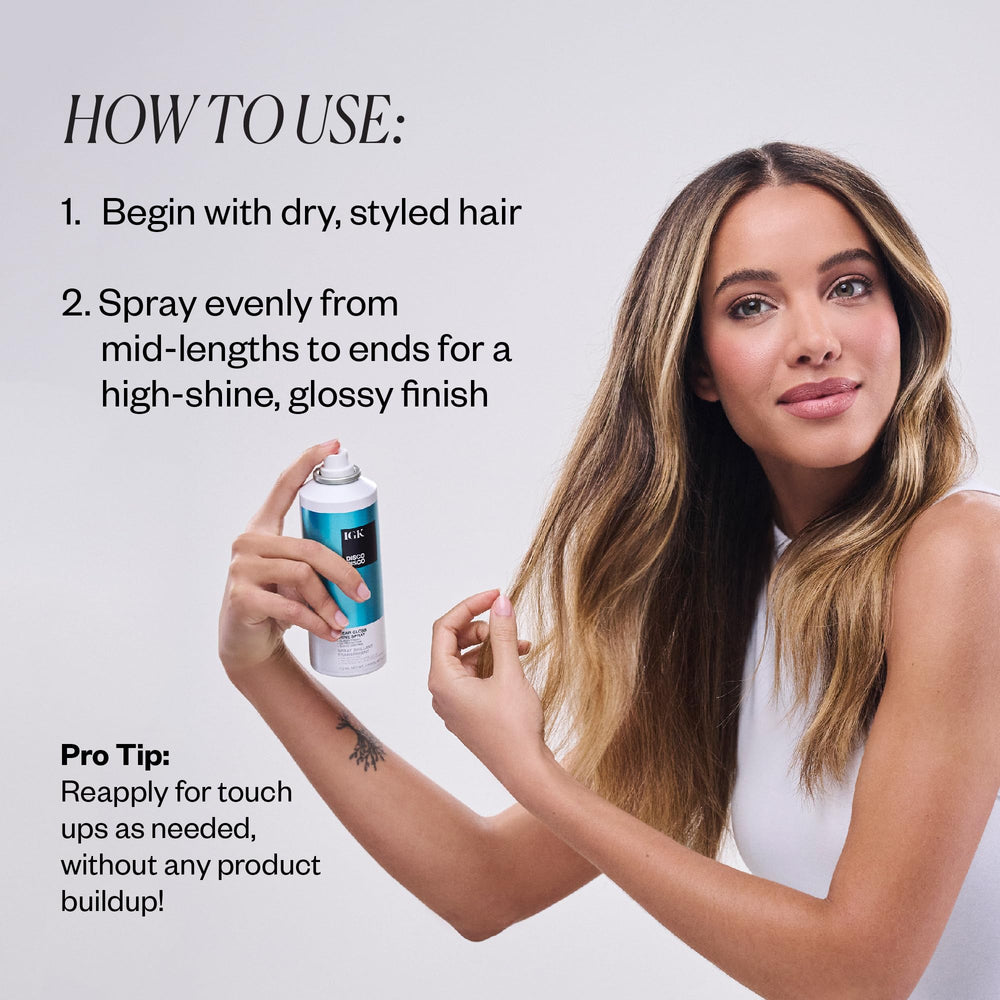 IGK bottle in hand showing 5.3 oz scale and portable styling benefit