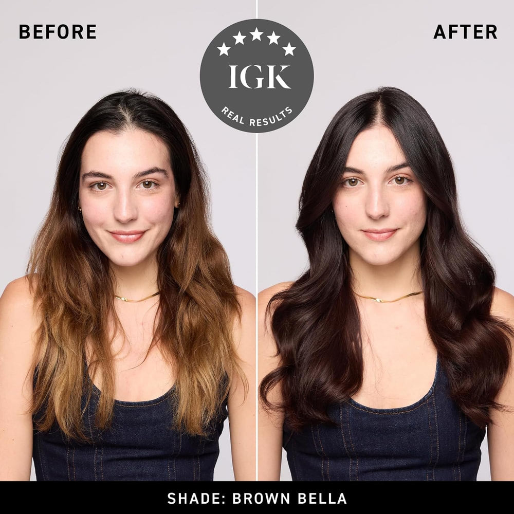 IGK Brown Bella creamy texture close-up demonstrating smooth application benefit