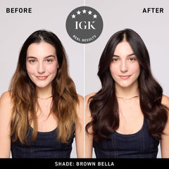 IGK Brown Bella creamy texture close-up demonstrating smooth application benefit