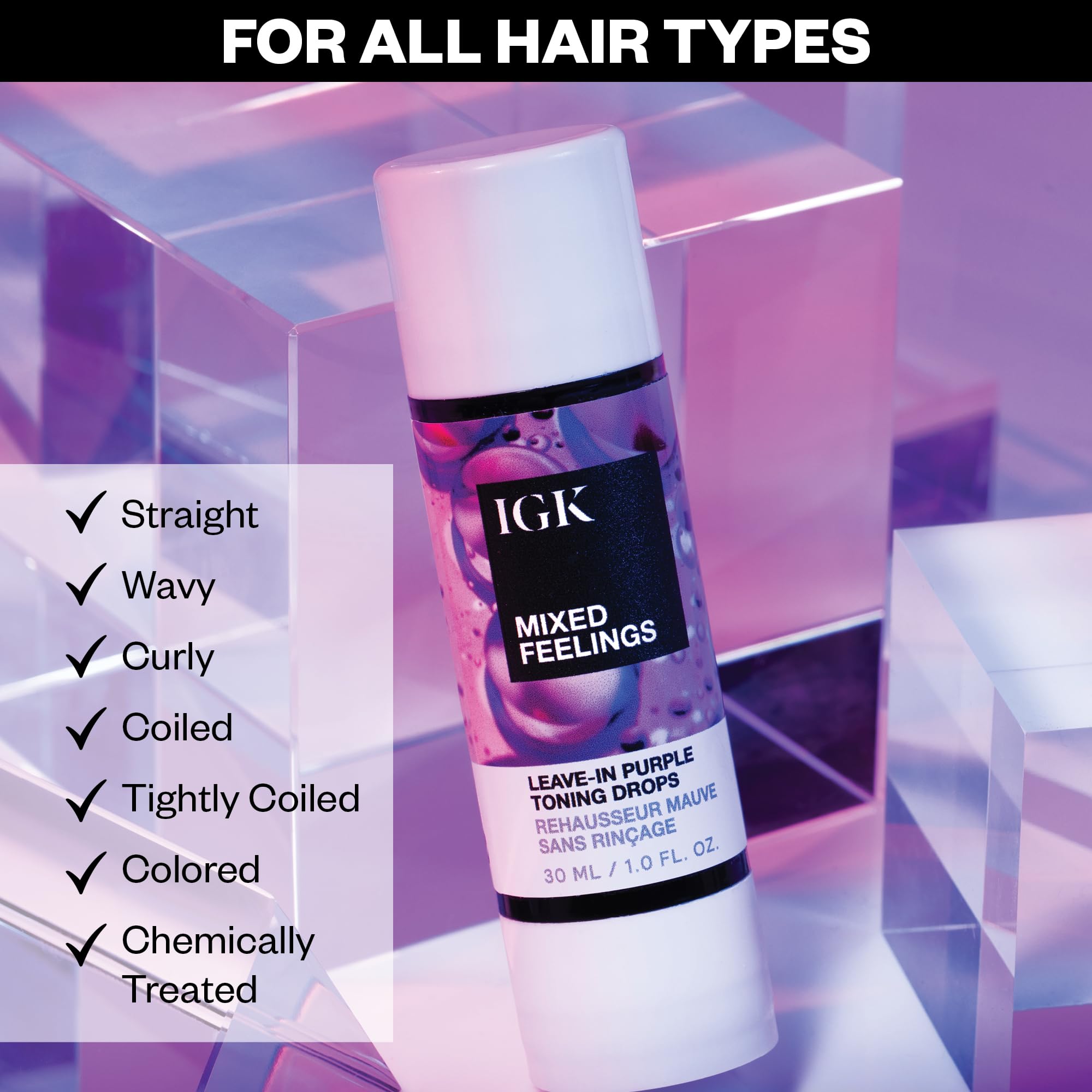 IGK tube next to a coin showing 30ml size for travel-friendly use