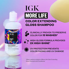 IGK conditioner cream texture close-up showing smooth gloss-enhancing formula