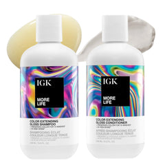 IGK front packaging duo showing both 8 oz bottles and brand benefit