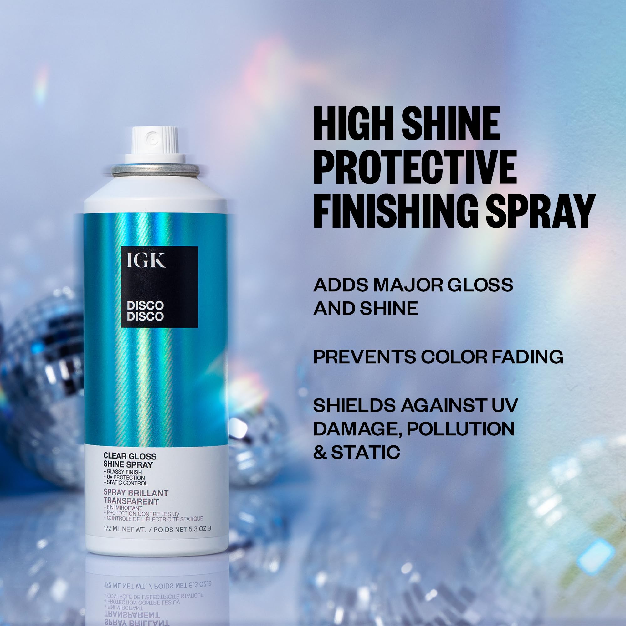 IGK nozzle mist closeup demonstrating ultrafine spray for even shine