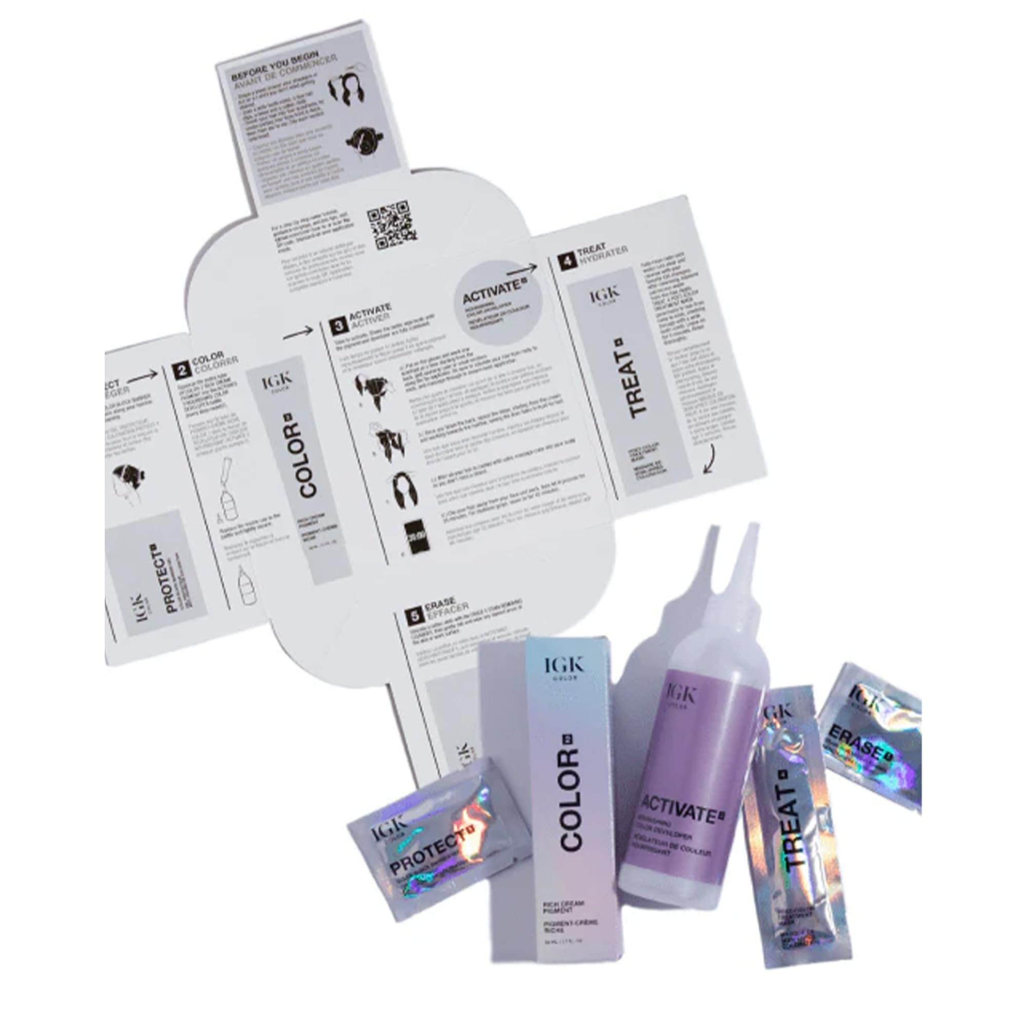 IGK tube and bottle size comparison showing product quantity and travel-friendly benefit