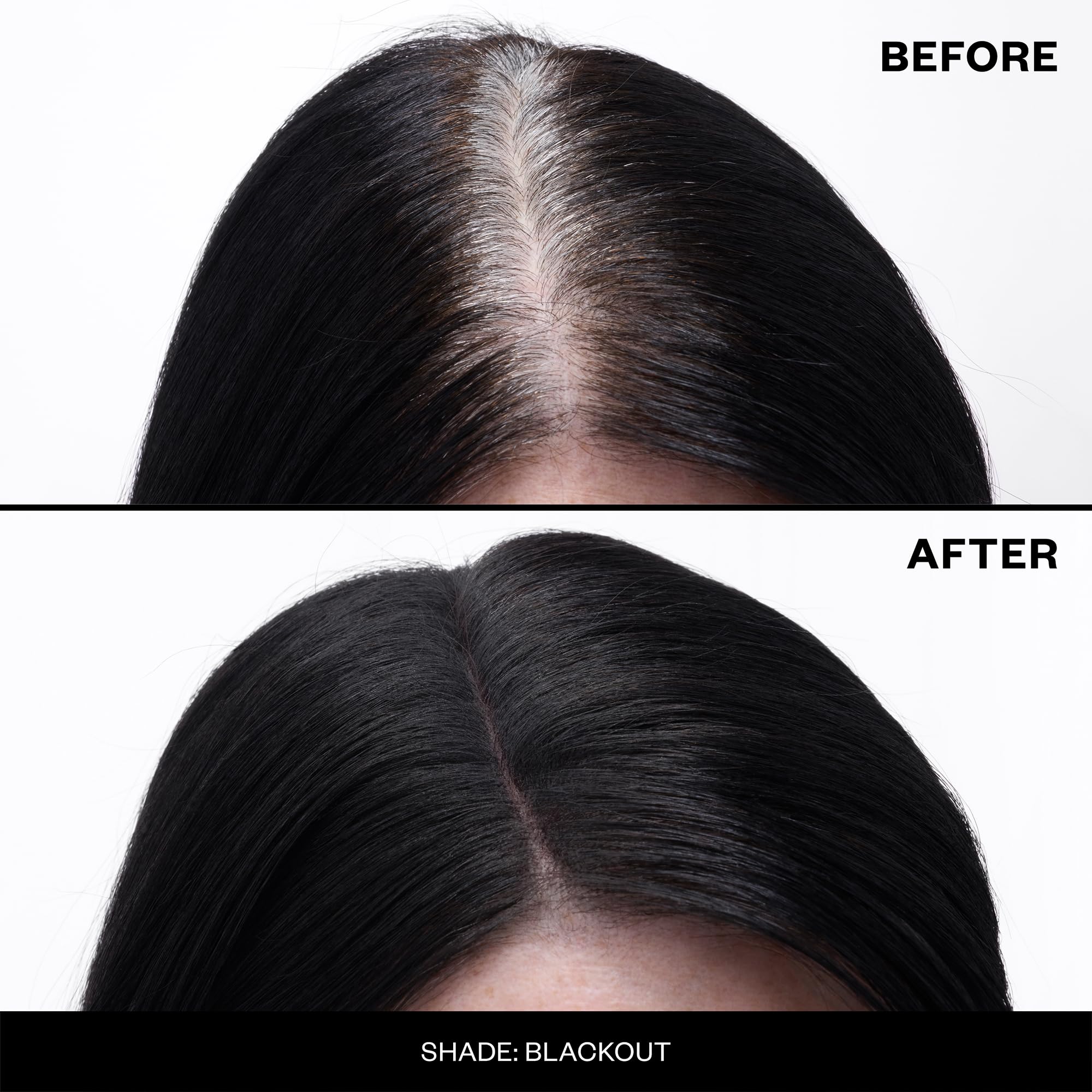 IGK spray applied to roots demonstrating quick gray coverage benefit