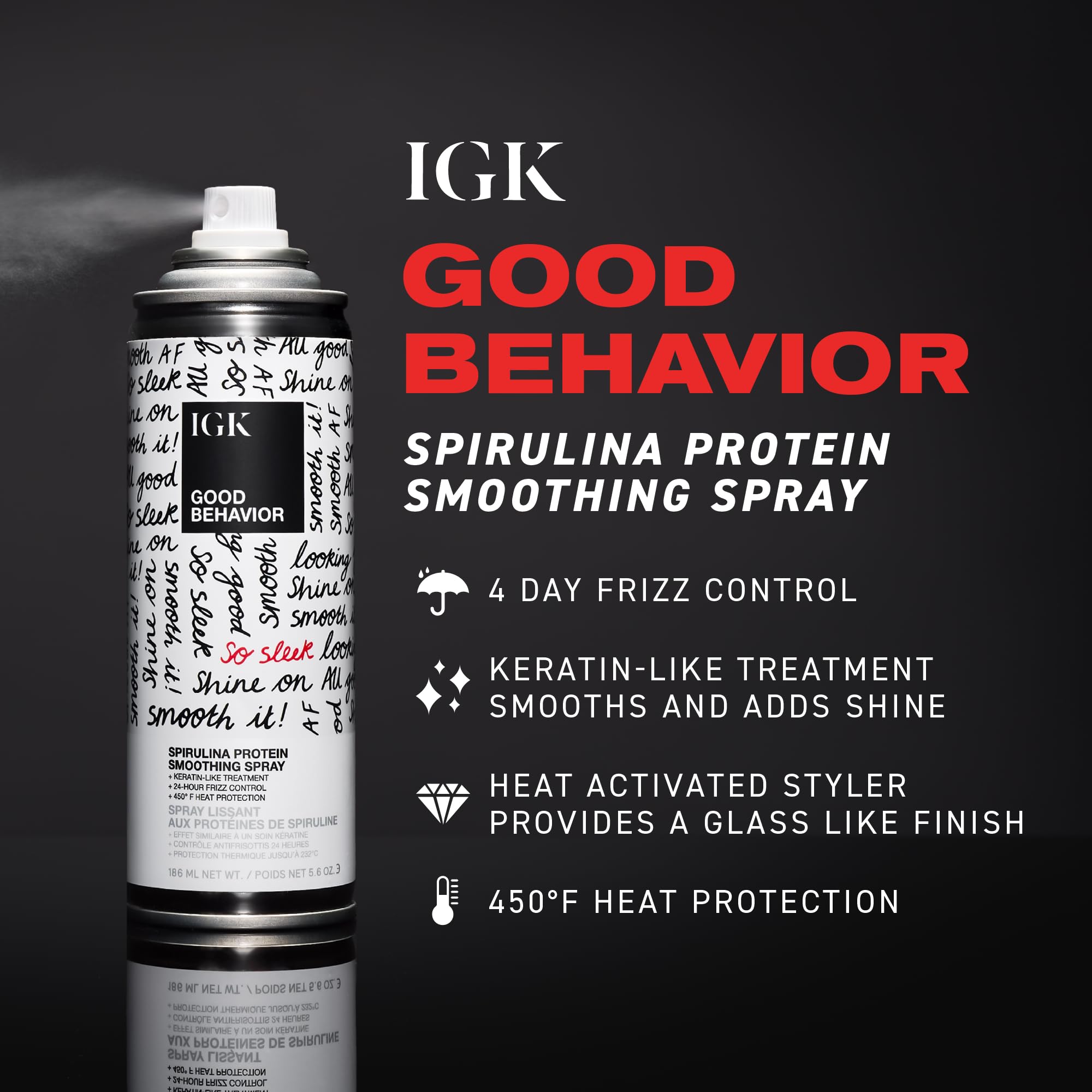 IGK spray nozzle close-up demonstrating easy, even mist application