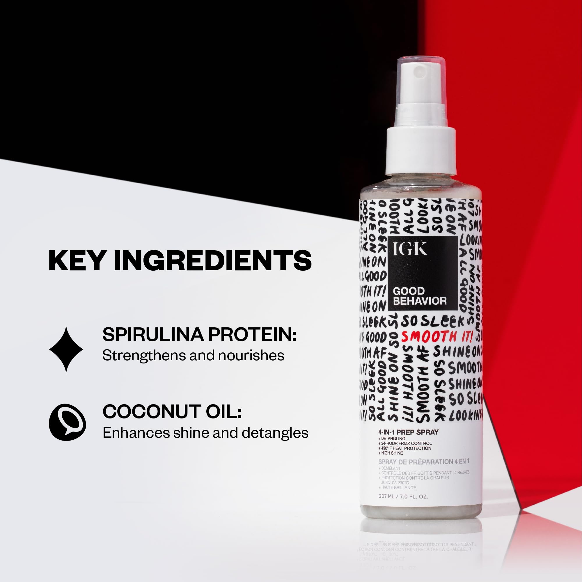IGK fine mist texture close-up delivering lightweight slip