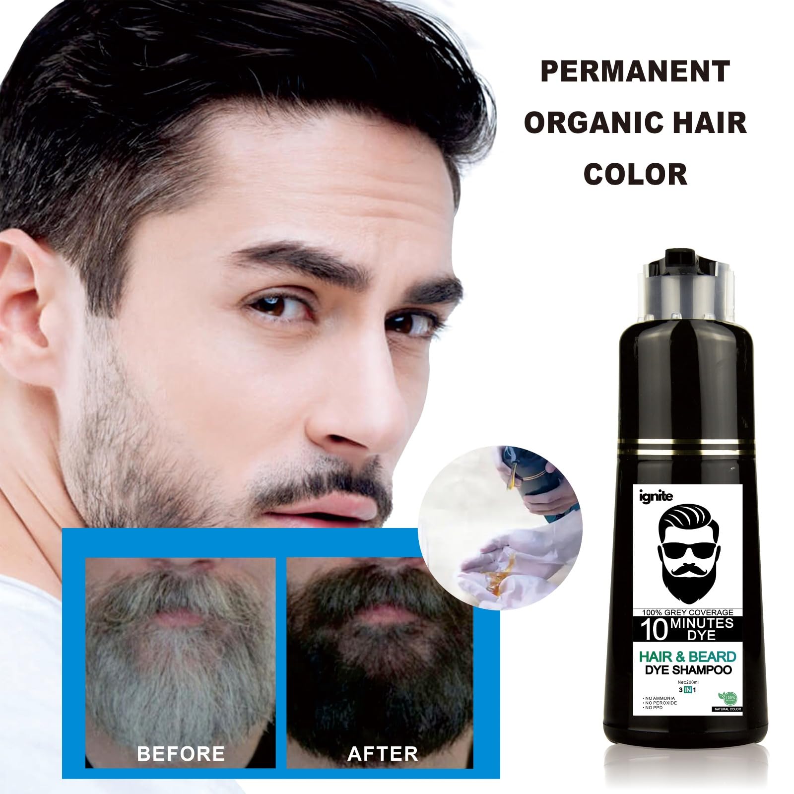 ignite man using product in bathroom for a confident appearance