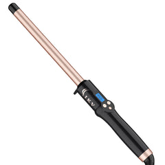 IKV wand front view showing long barrel and ergonomic handle for efficient styling