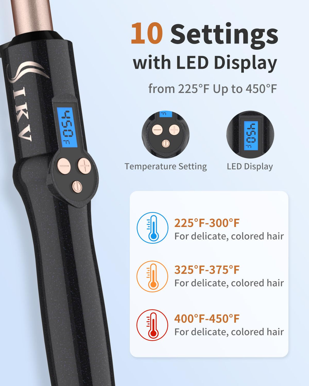 IKV wand beside hand to show barrel length and faster styling advantage