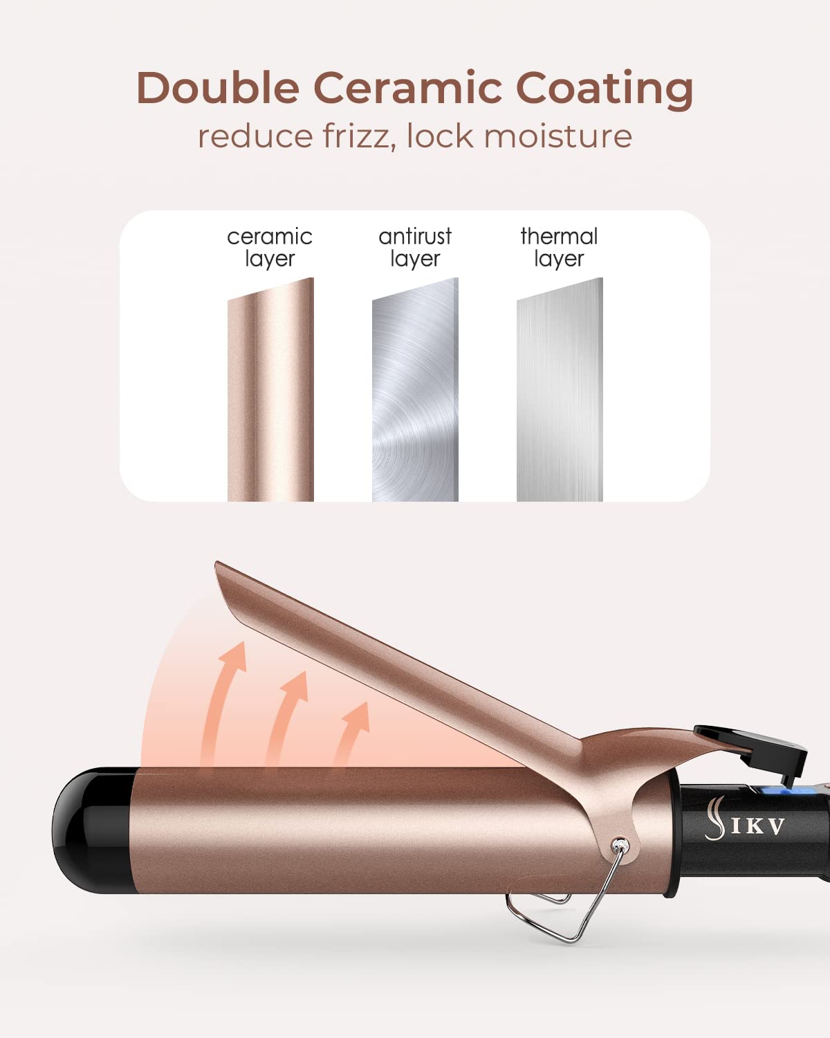 IKV barrel texture detail highlighting double ceramic coating for even heat protection