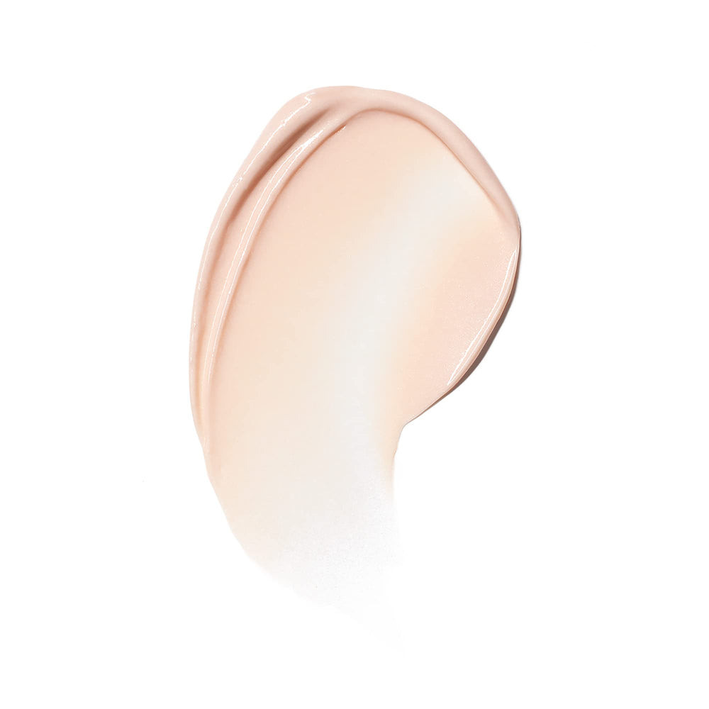 ILIA before and after swatch showing visible brightening benefit