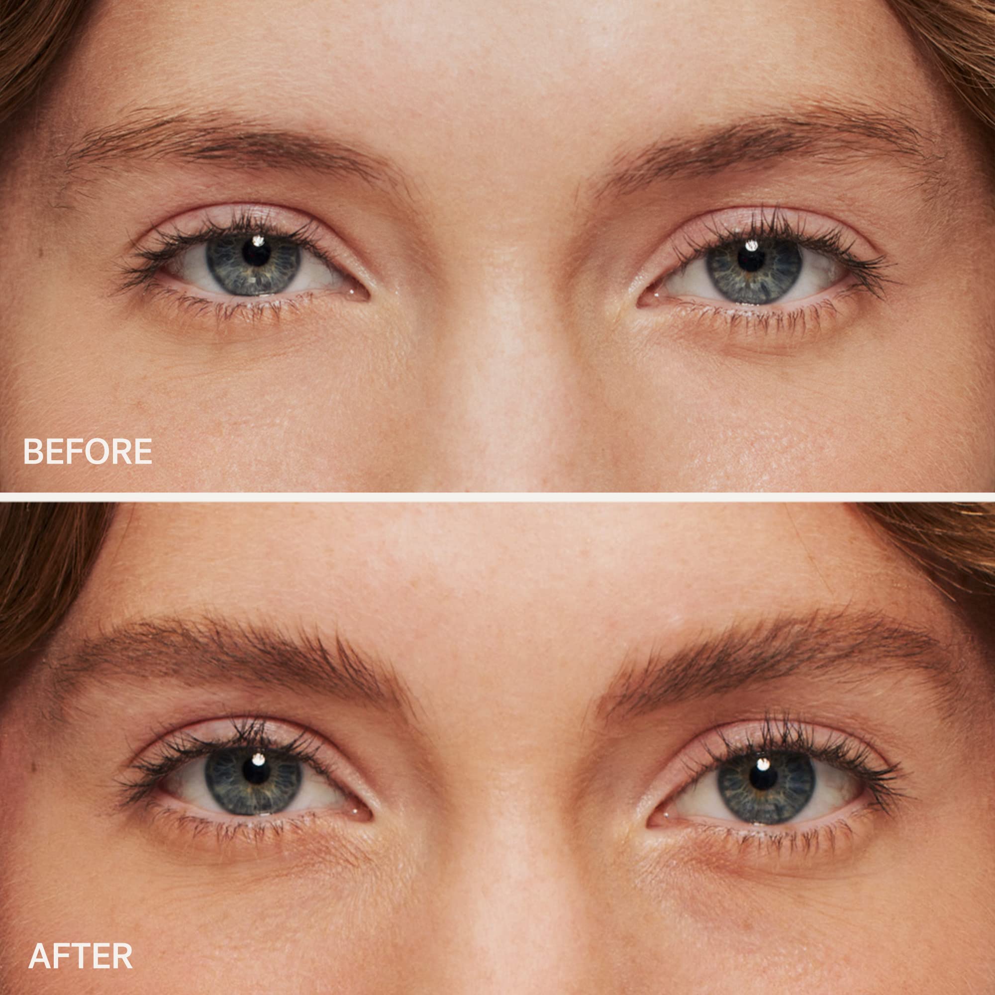 ILIA spoolie blending brow strokes for a natural finish and groomed look