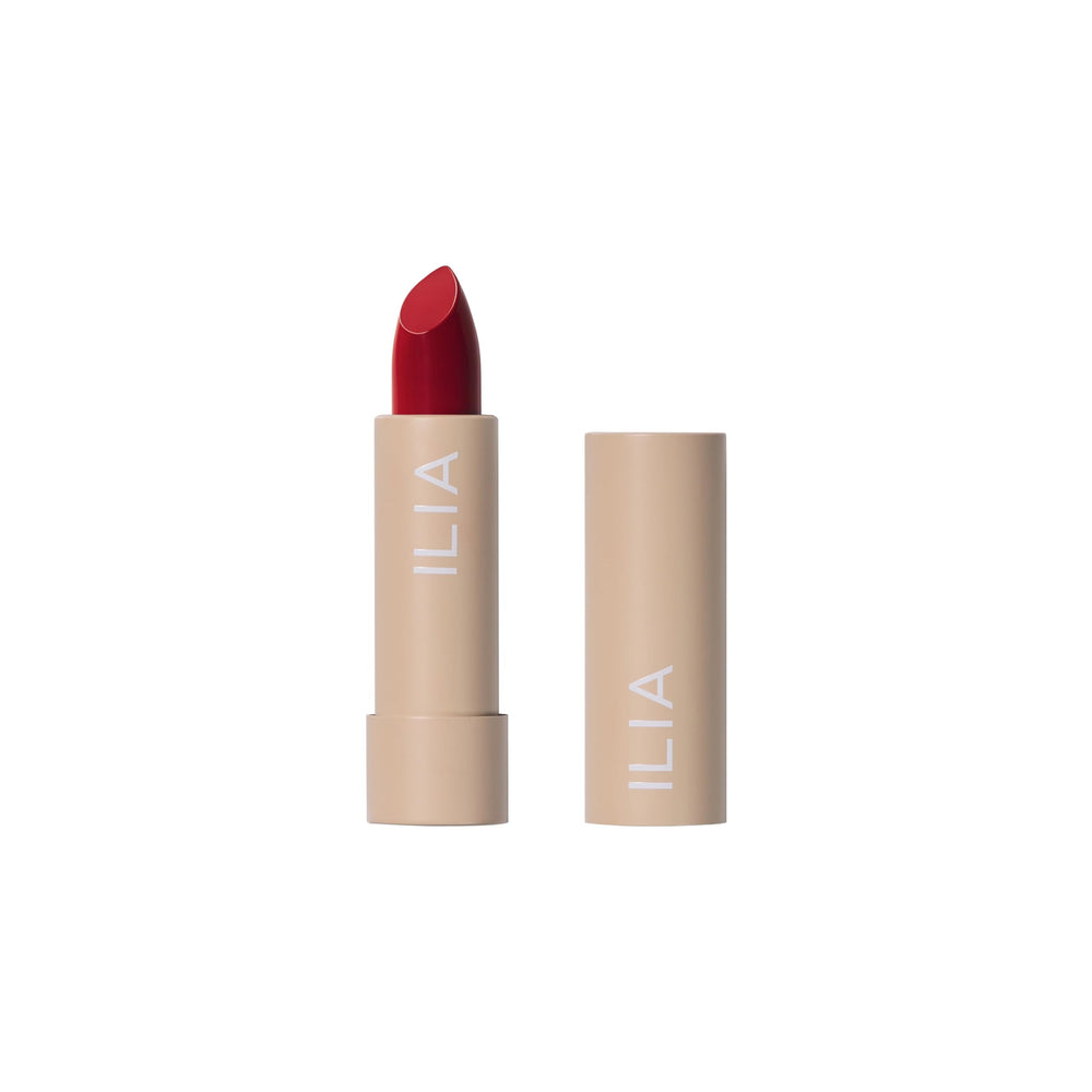 ILIA lipstick Tango front packaging shows deep neutral red and premium finish