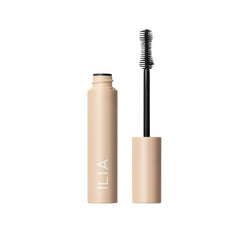 ILIA Fullest Volumizing Mascara front packaging shows sleek tube and benefit