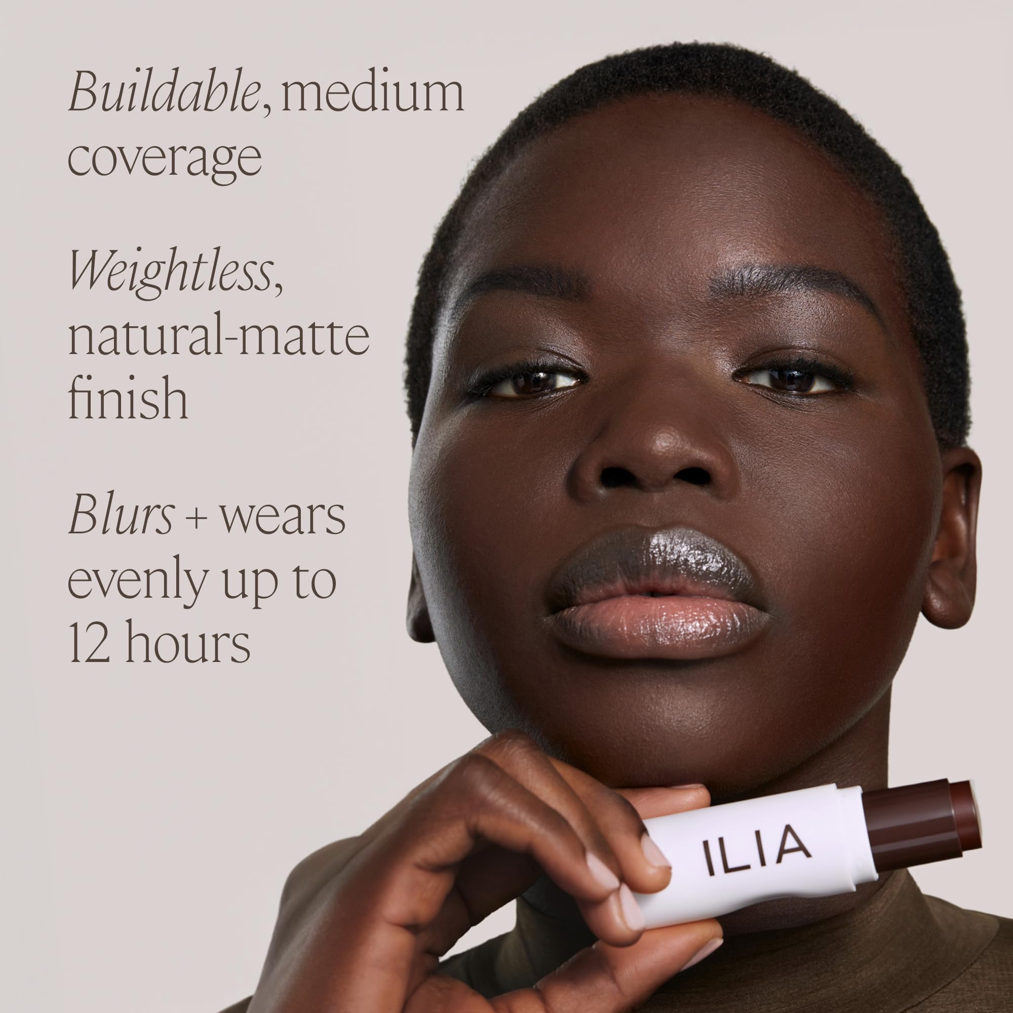 ILIA ingredient focus on ceramide-peptide complex for firmer-looking skin