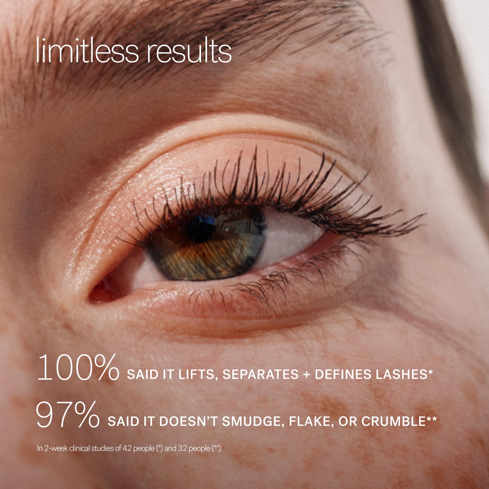 ILIA on model creating a soft daytime lash look with lifted effect
