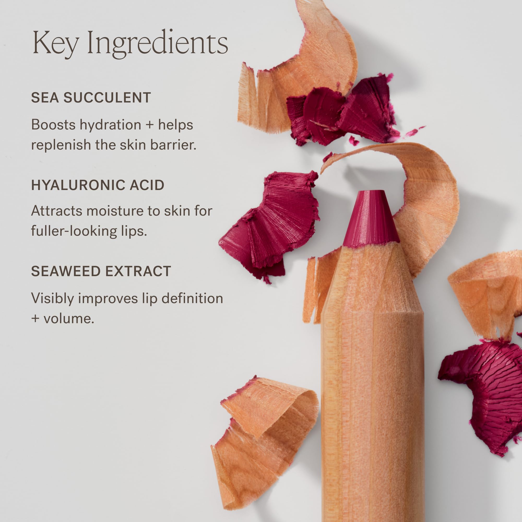 ILIA lip sketch with hyaluronic acid and marine plant extracts benefits