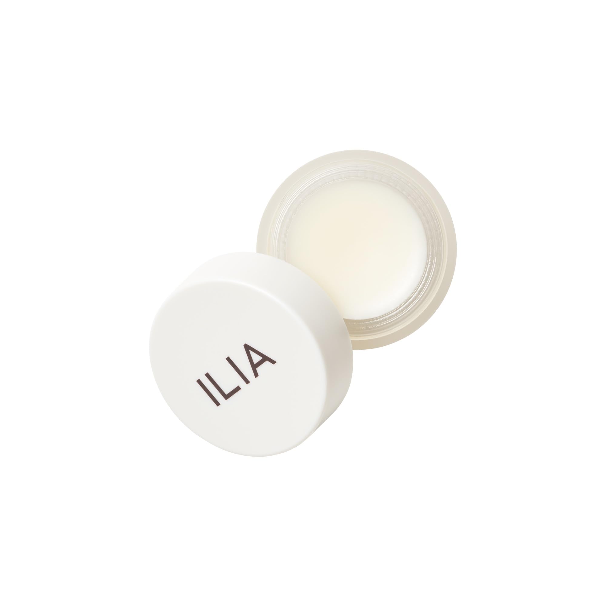 ILIA front packaging showing product name and compact jar for easy storage