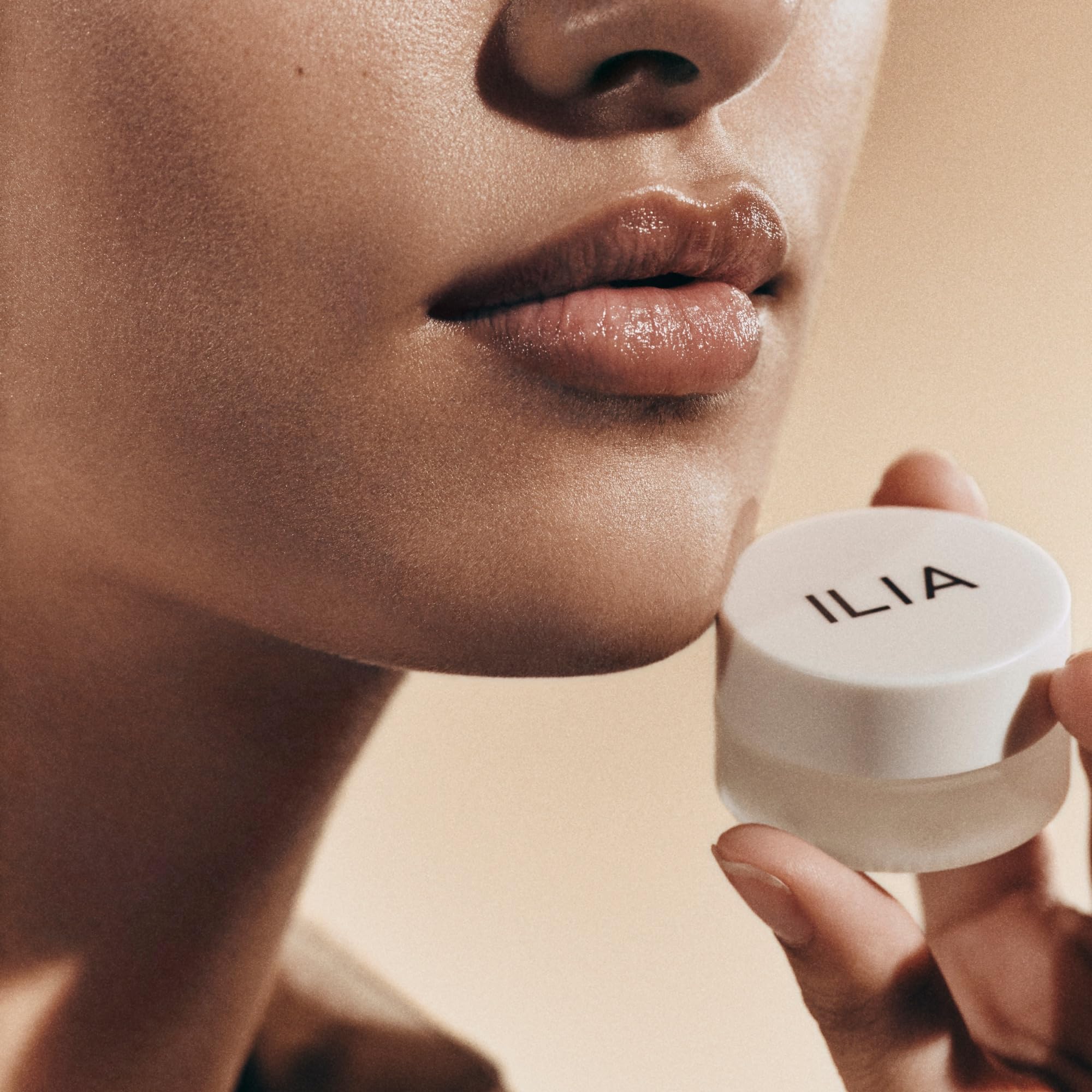 ILIA label close-up listing clean-beauty claims and dermatologist-tested benefit