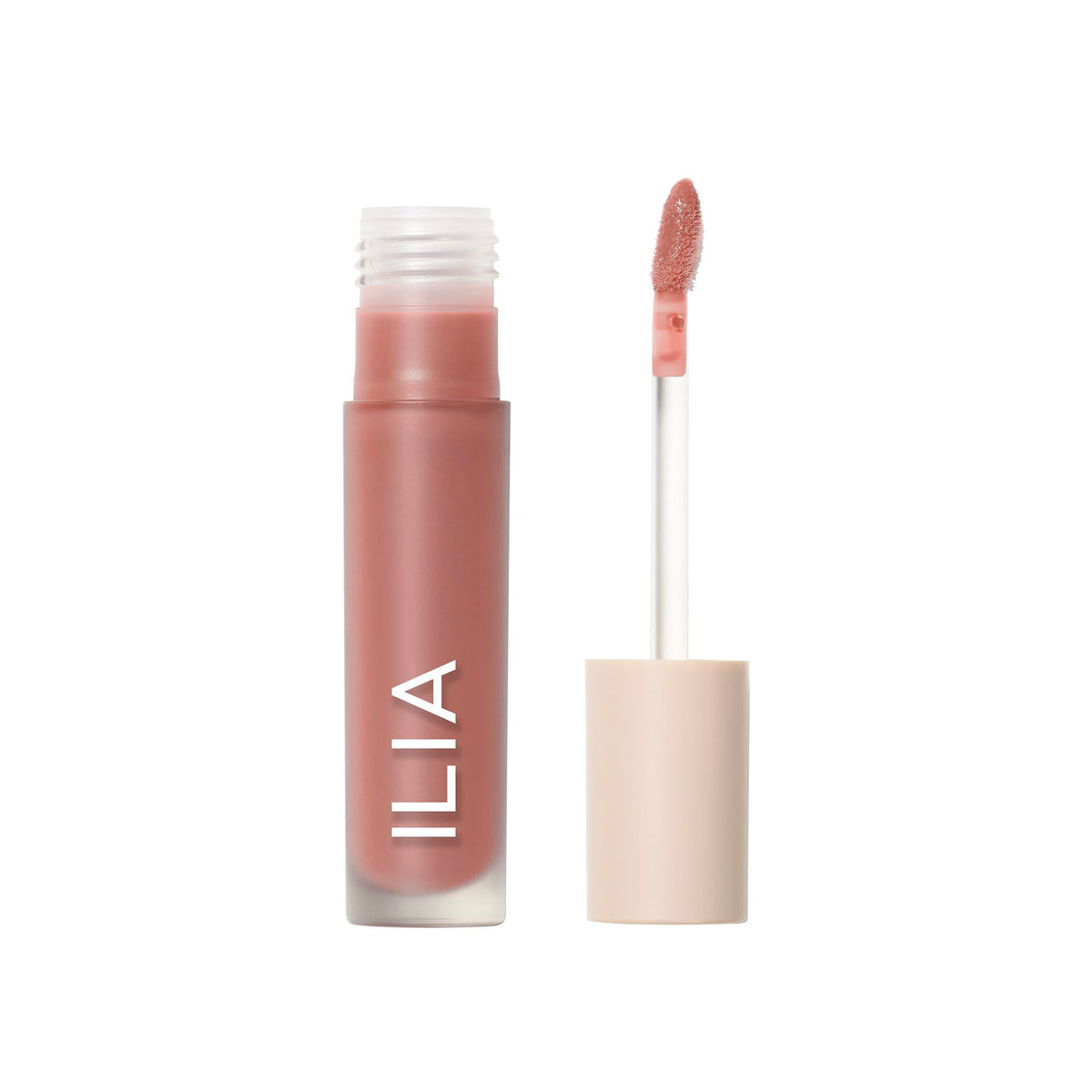 ILIA Overglaze front packaging showing glossy beige-pink shade and clean labeling for easy purchase