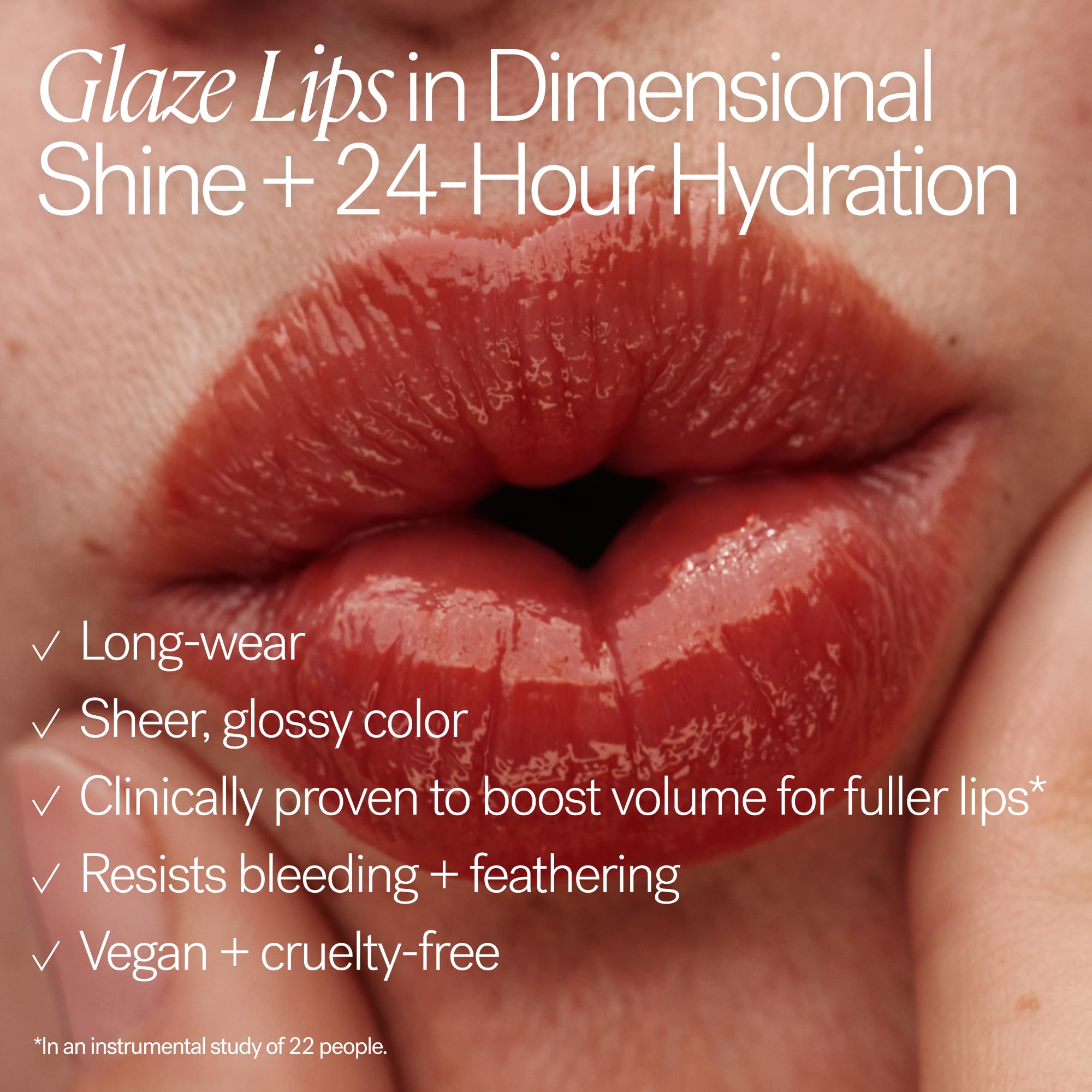 ILIA Overglaze texture close-up showing smooth, non-sticky formula that creates high shine