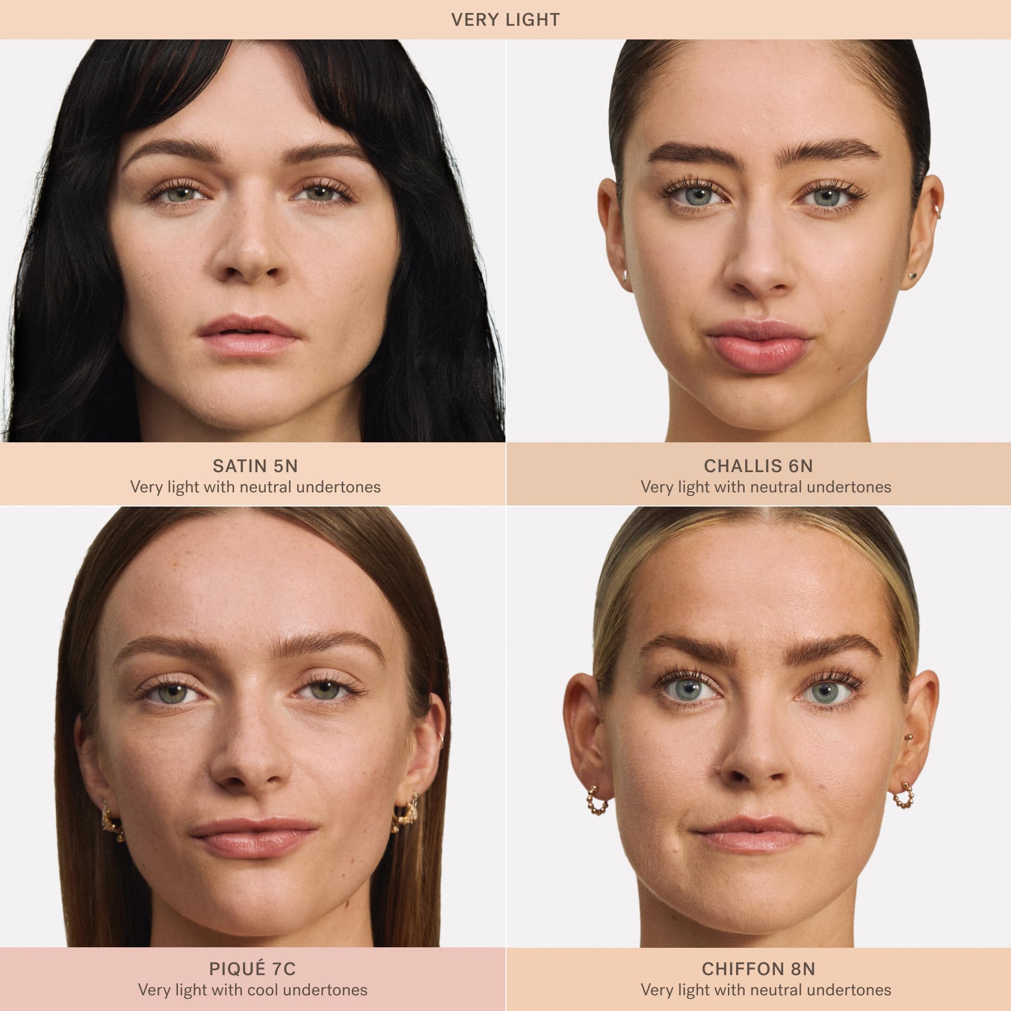 ILIA arm swatches comparing 6N Challis to nearby neutrals for accurate shade choice