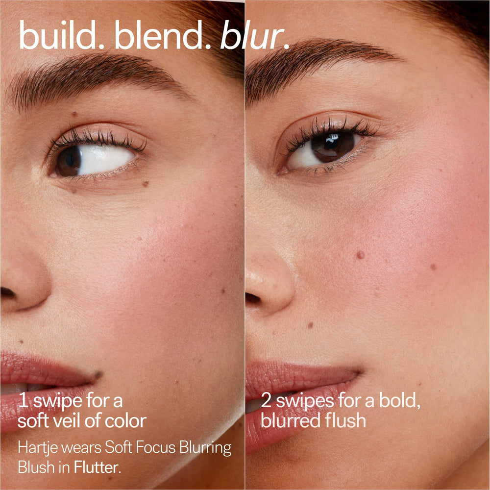 ILIA blush on a vanity styled scene suggesting everyday clean beauty