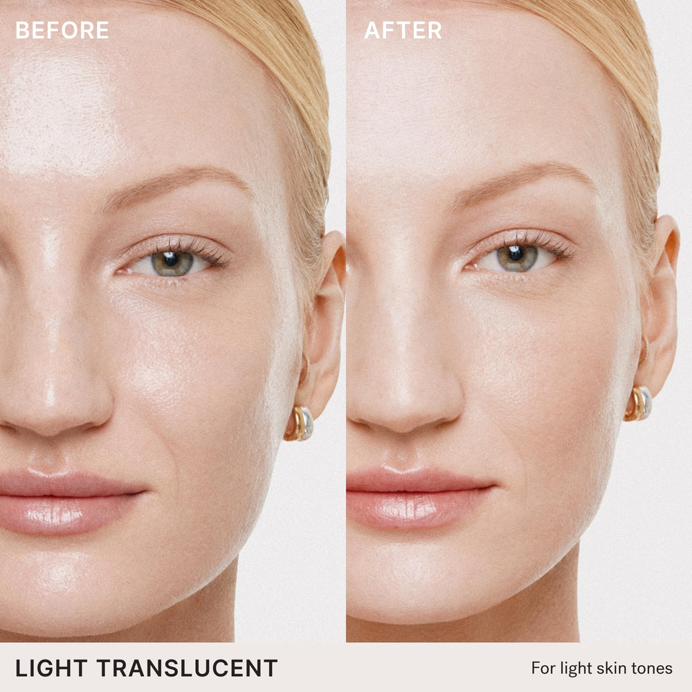 ILIA open pan texture highlighting ultra-fine powder and smooth blur benefit
