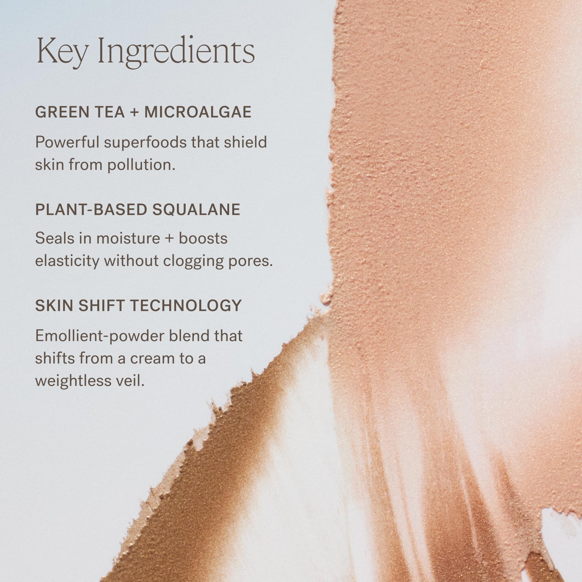 ILIA blending Sunshift with fingertips showing seamless, weightless finish