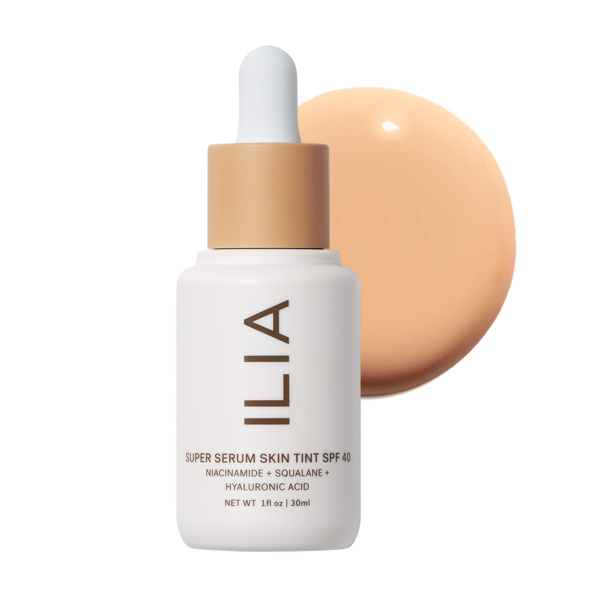 ILIA front bottle Bom Bom ST5 showing clean branding and shade benefit