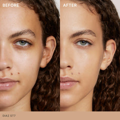 ILIA texture close-up swirl showing dewy consistency and hydrating finish benefit
