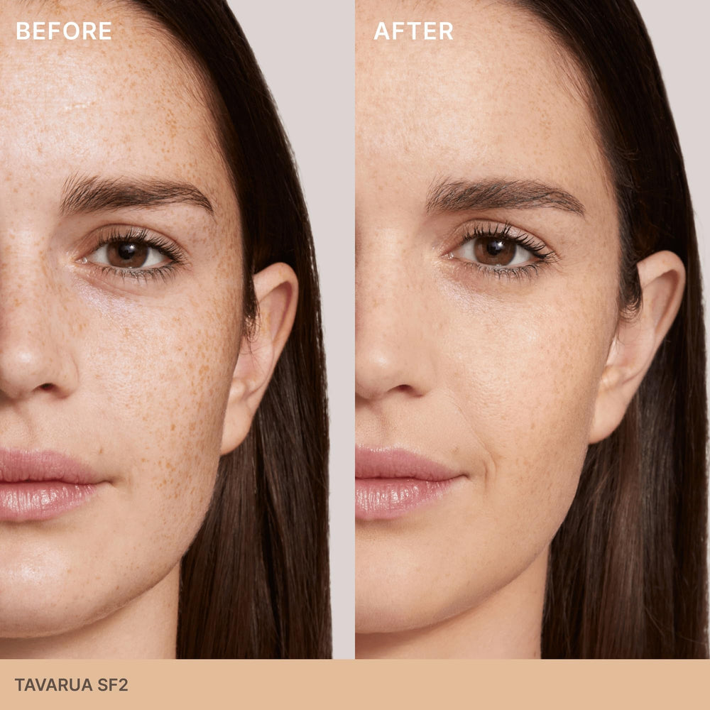 ILIA pump dispenser releasing foundation for controlled, mess-free application