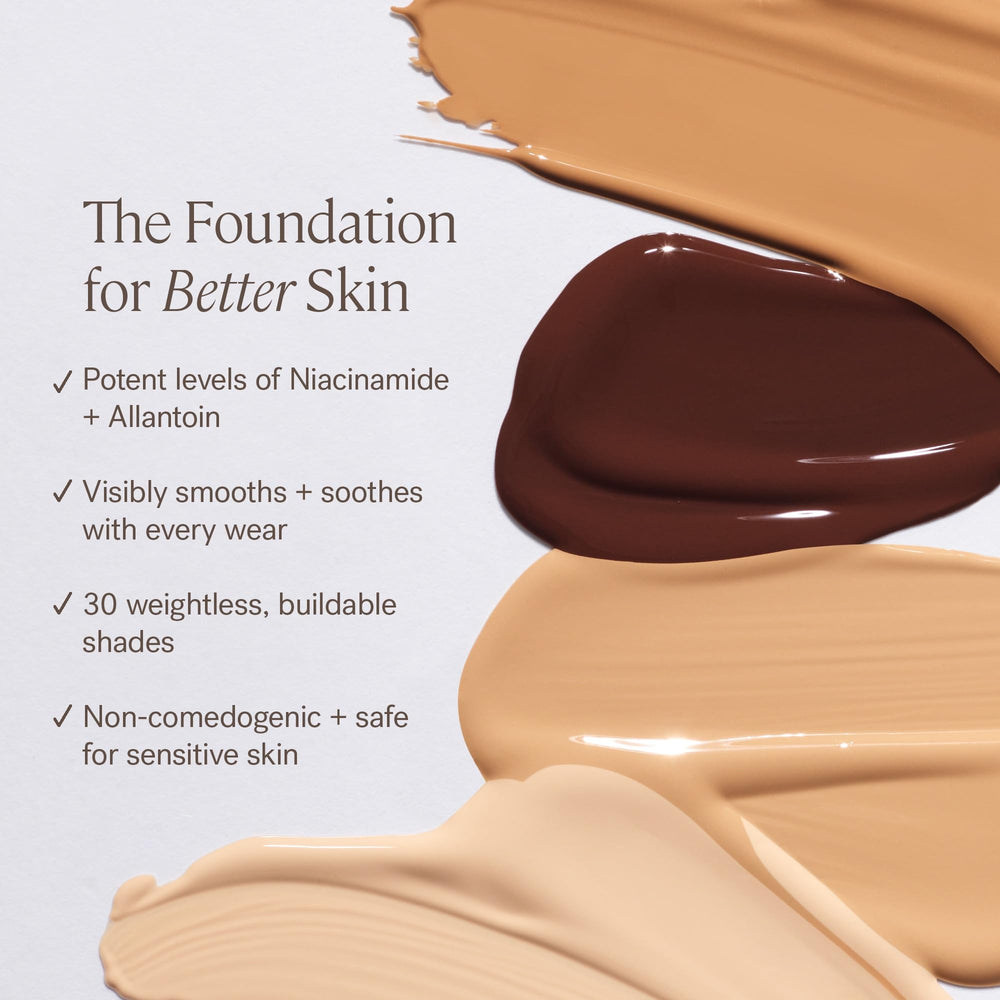 ILIA ingredients label highlighting niacinamide and allantoin for skin support