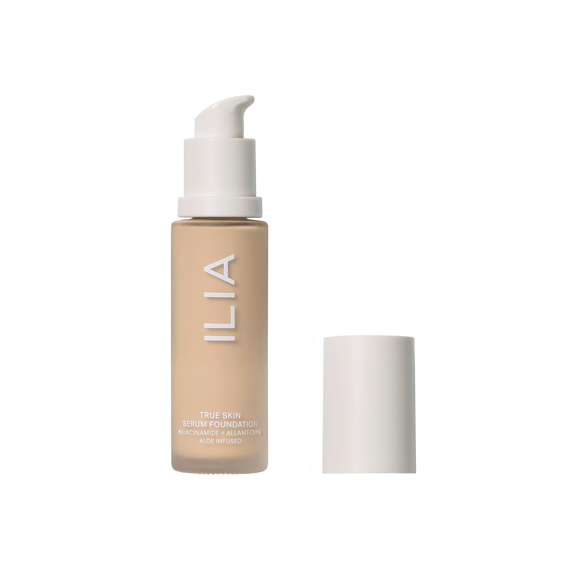 ILIA front packaging showing bottle and shade label, clear match visual benefit
