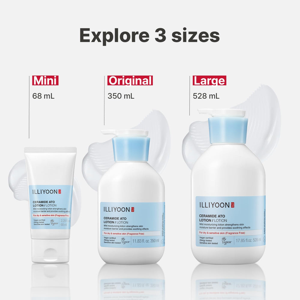 Bathroom shelf with Illiyoon Ceramide Ato in routine showing everyday skincare benefit