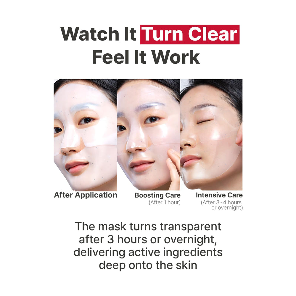 Illiyoon mask worn at night illustrating comfortable overnight hydration benefits