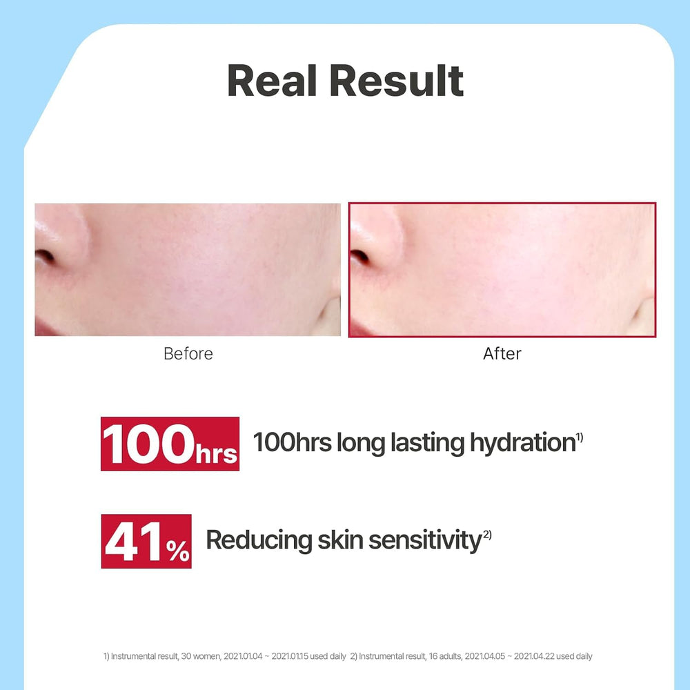 Illiyoon open jar with a fingertip showing smooth application and immediate skin comfort